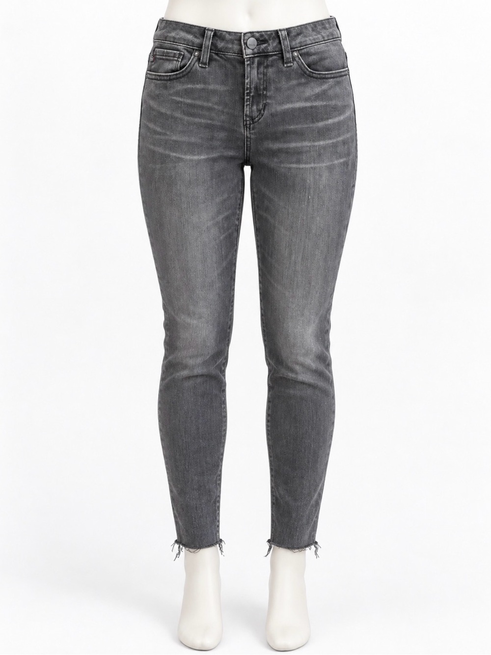 Dear John Joyrich Comfort Skinny Gray Raw Hem Jeans Size 26